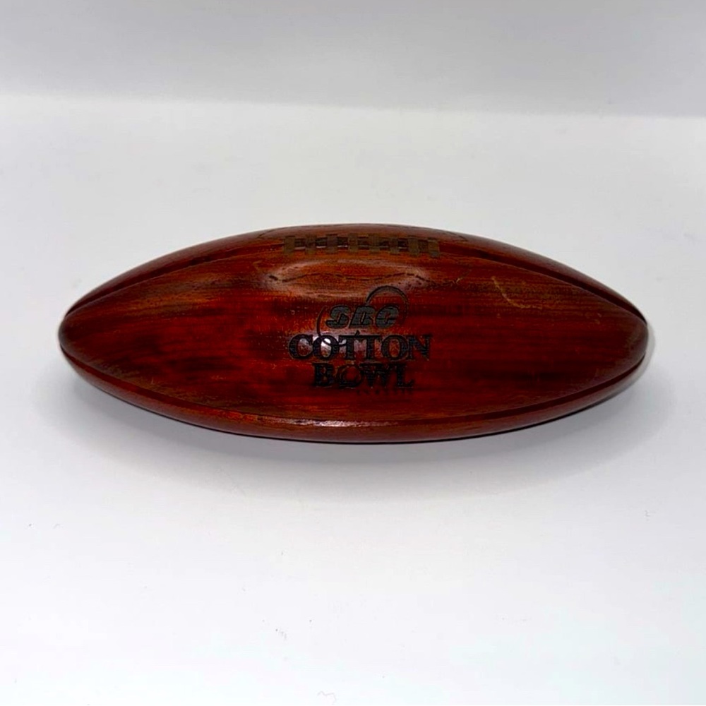 SBC Cotton Bowl Classic Rosewood Pen Set - Rosewood Pen and Football Holder